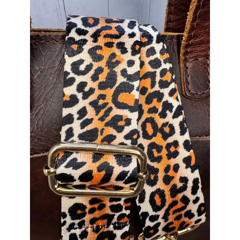 Cute Animal Print Purse Strap Wide Bag Strap Boho Crossbody Purse Strap